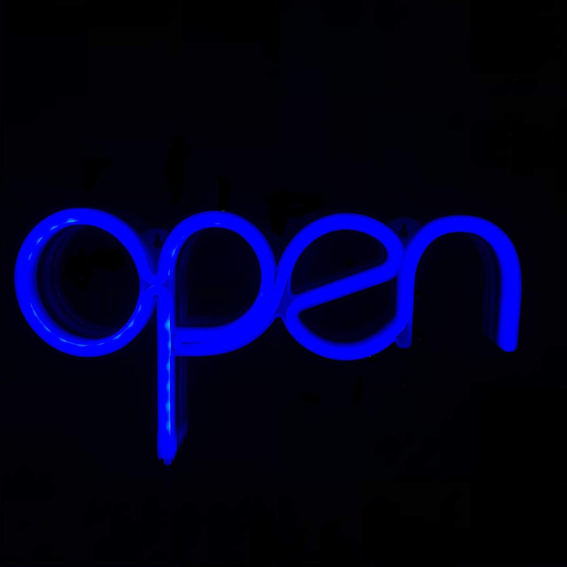 S Open Usb Powered Blue Led Open Light 15.5x8.4 Inch,long Co