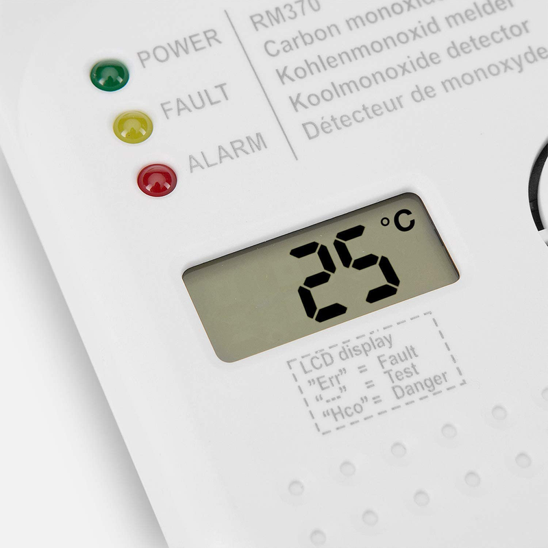 CO Melder Kohlenmonoxidmelder CO2 Warner Gaswarngerät Gaswarnmelder - Smartware