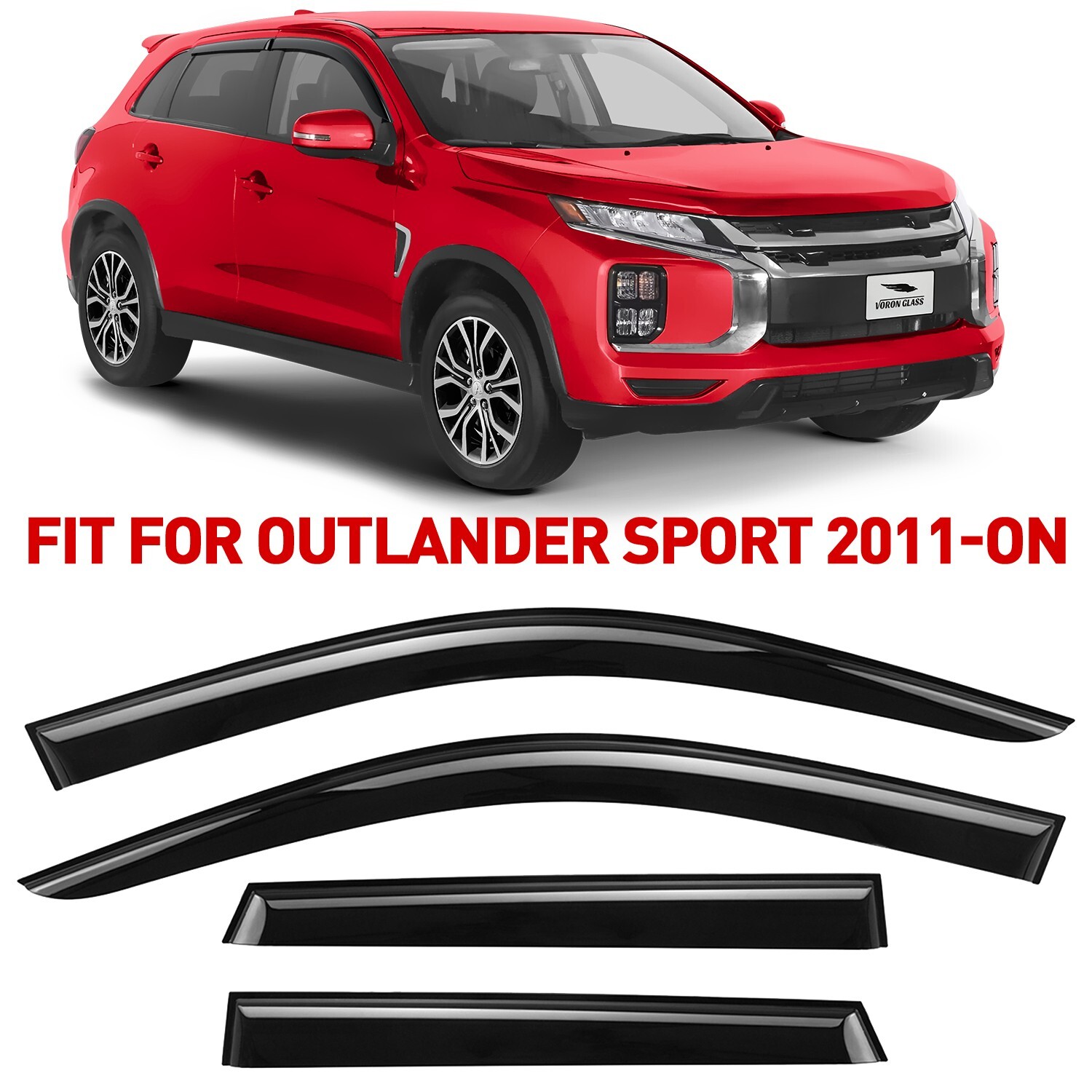 Rain Guards Vent Visors Shade for 2011-2024 Mitsubishi Outlander Sport ASX