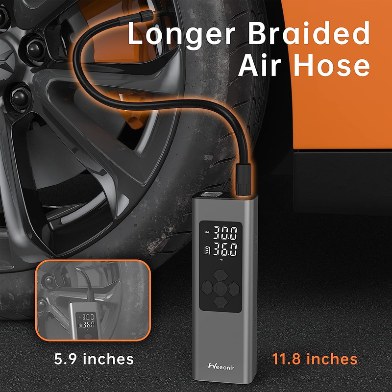 Tire Inflator Portable Air Compressor - Cordless Air Pump for Car Tires, 150 PSI