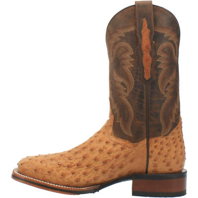 Pre-owned Dan Post Men's Kershaw Full Quill Ostrich Boot Dp4951 In Brown
