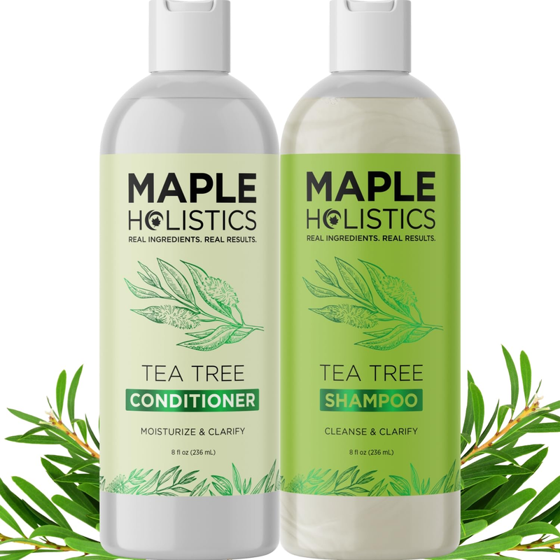 Tea Tree Shampoo and Conditioner Set - Sulfate Free Clarifying Shampoo and Condi