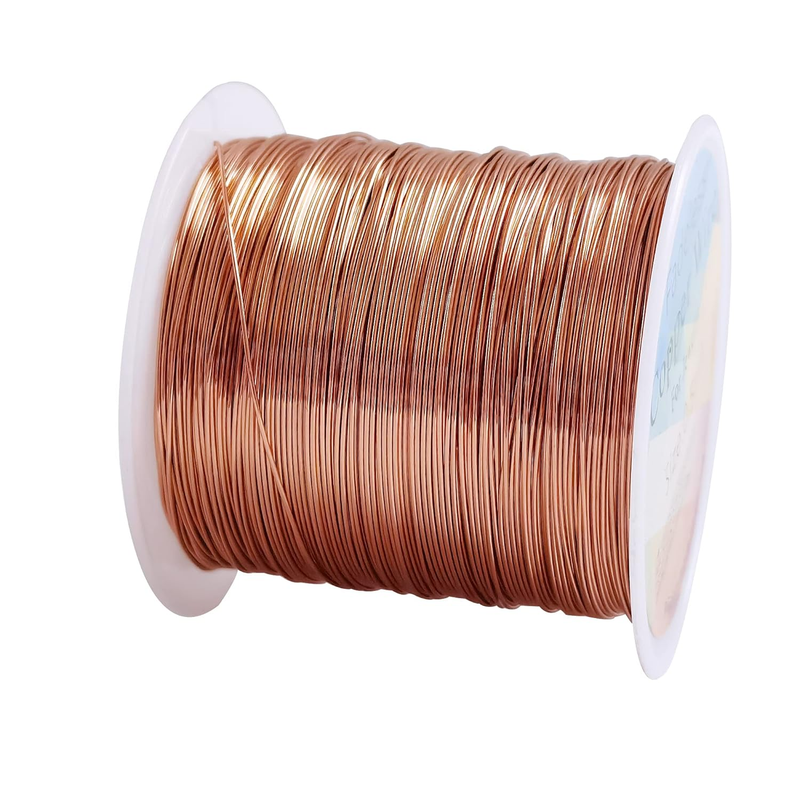 328 Feet Tarnish Resistant Copper Wires 24 Gauge/0.5mm Jewelry Craft Wires Beadi