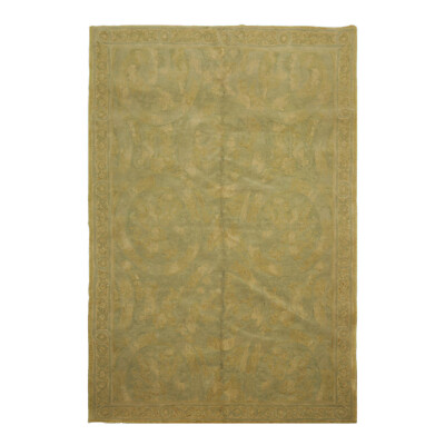 Asmara French Aubusson Savonnerie 6  x 8 11  Hand Knotted Wool Area Rug Lime