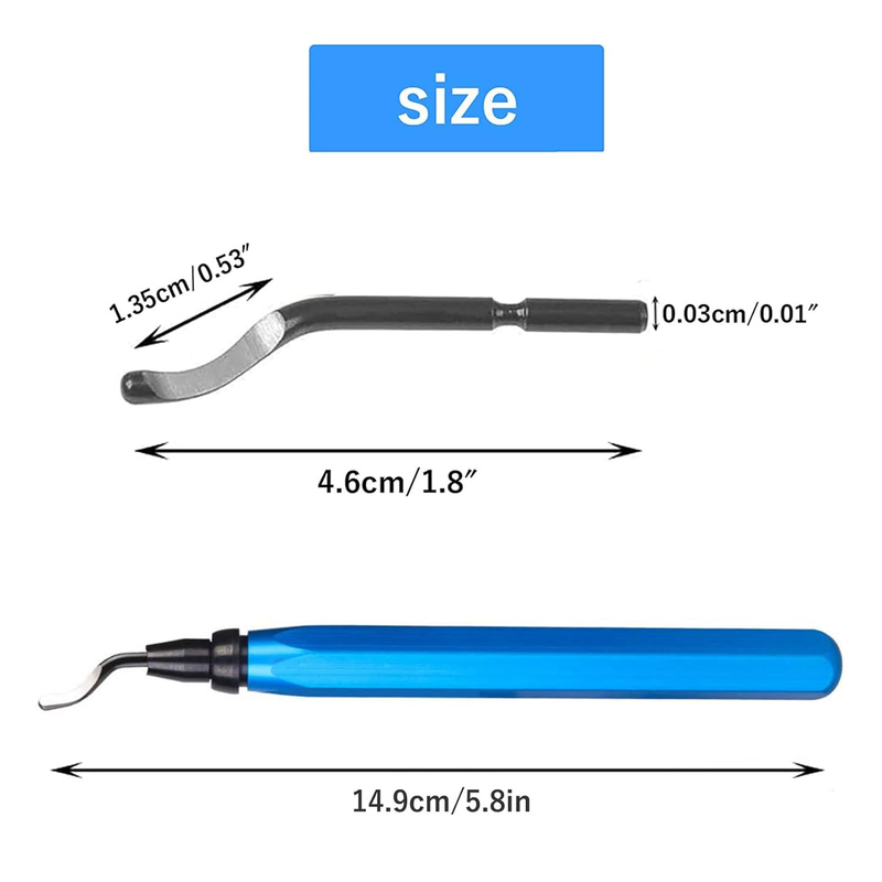 Deburring Tool Kit 10 pcs High-Speed Steel Rotary Burr Removal Blades, Hand Debu