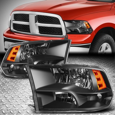 Для 09-12 Dodge Ram 1500 2500 3500 в стиле OE, Черный корпус, Янтарная угловая фара