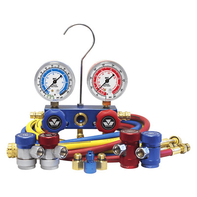 Mastercool 89661-AYF Dual Aluminum Block 134A / 1234YF AC Manifold Gauge Set