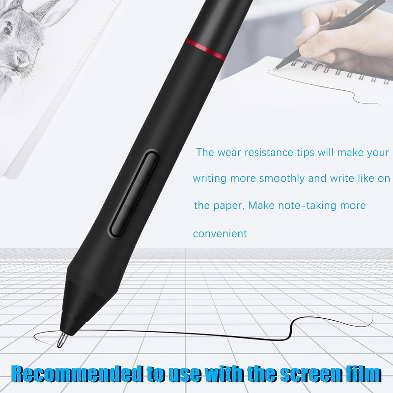 No Worn Out Pencil Nibs Compatible with Xp-Pen PA2 Stylus, Titanium Alloy Ballpo