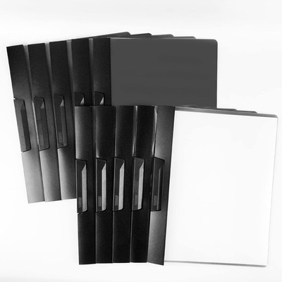 10 Pack Clear Report Covers with Swing Clip, File Folder with Swing Clip, 30 She