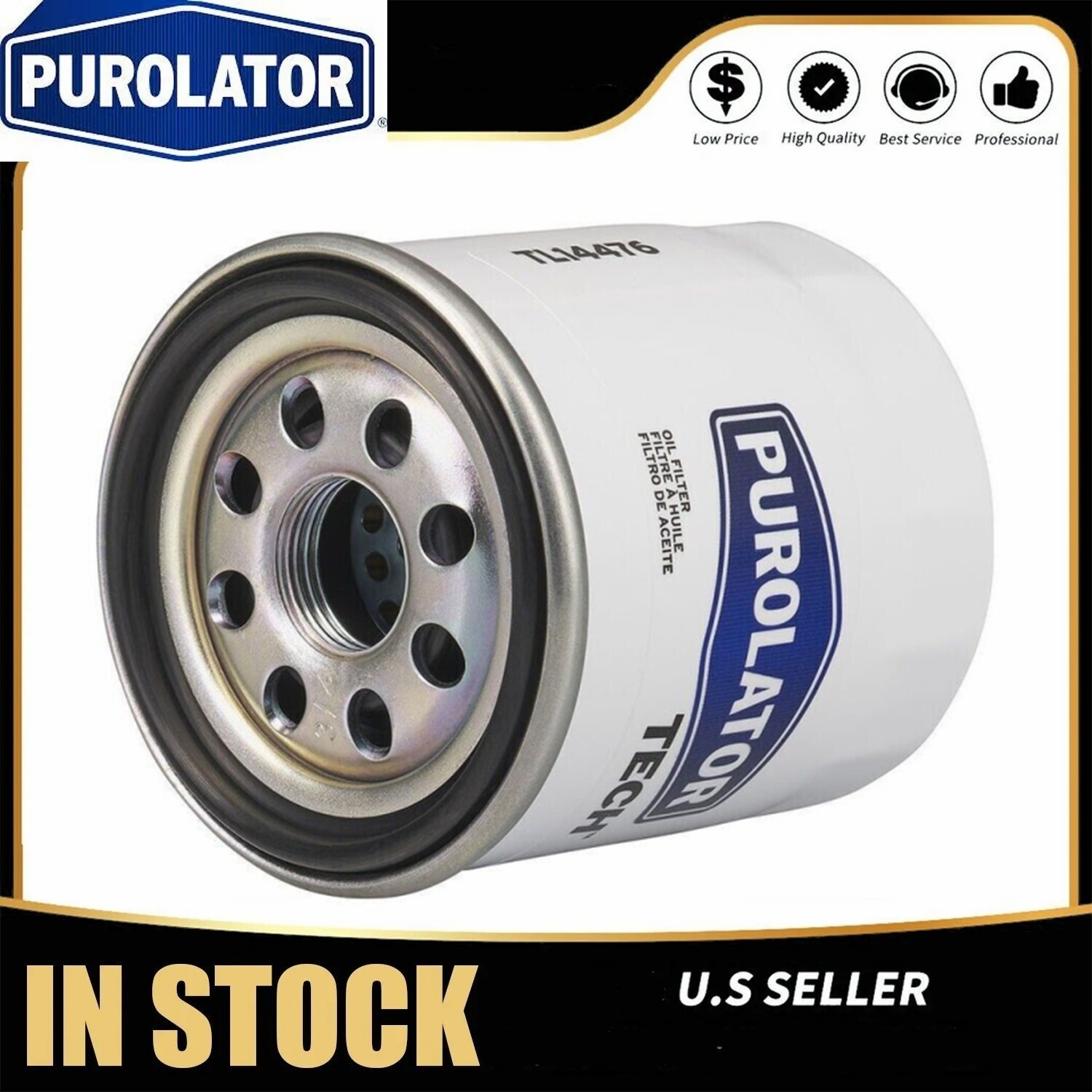 TL14476 Purolator Tech Engine Oil Filter Fits 51394, PH4967