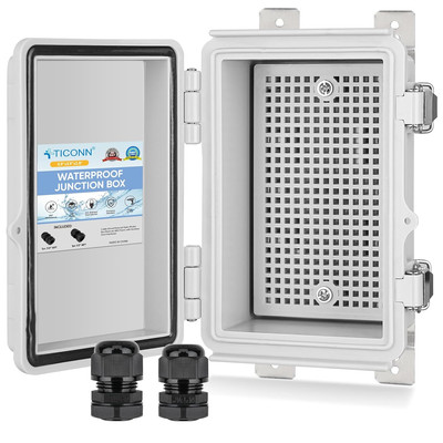 Waterproof Electrical Junction Box IP67 ABS Plastic Enclosure with Hinged Cover 