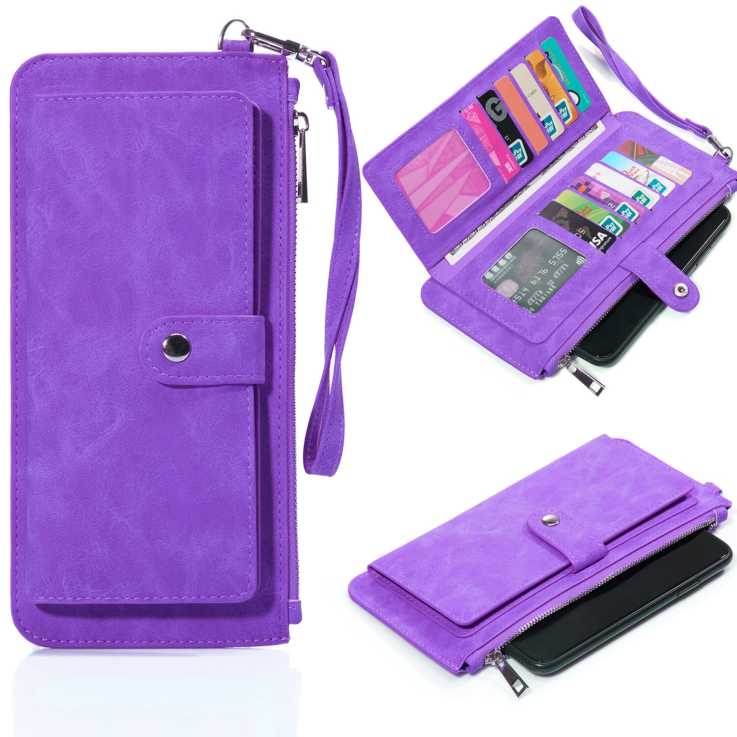Cell Phone Carrying Pouch Wallets Case cover for iPhone 6s/7/8 Plus XS