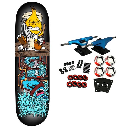 スケートボード 101 world industries Santa Cruz Amazon.com : Santa Cruz Skateboard Complete Toxic Hand 80's