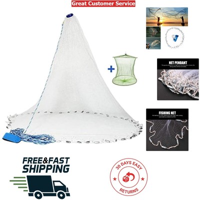 Lightweight 4lb Fishing Net with 3/8 Inch Mesh for Easy Bait Capture