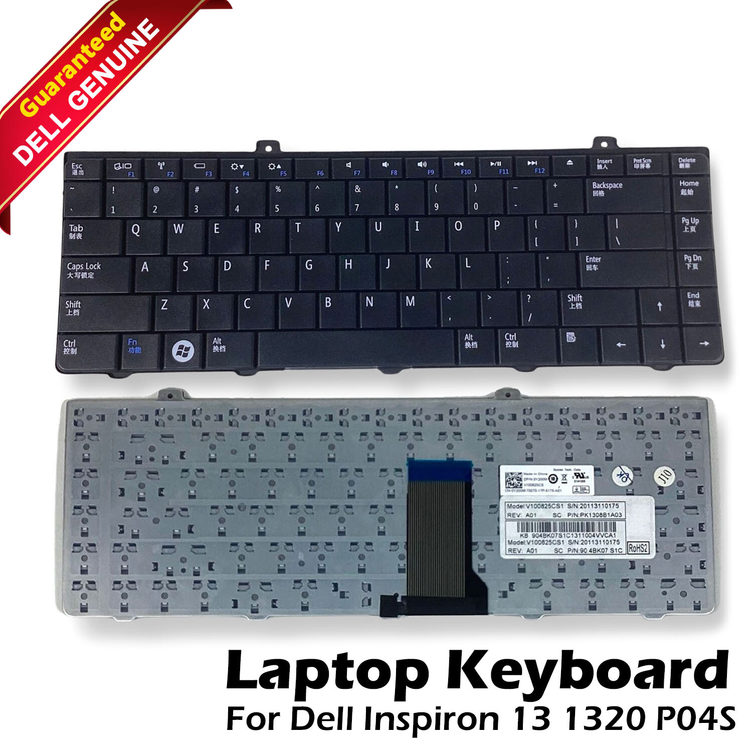Genuine Dell Inspiron 13 1320 Keyboard Y200M 0Y200M