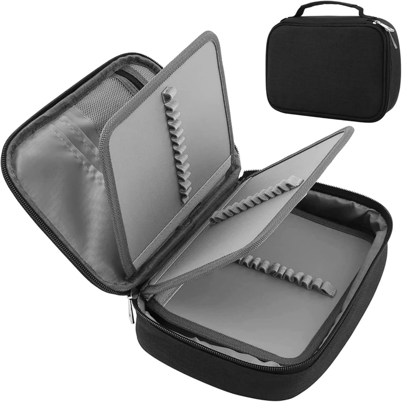 Large Capacity Pencil Case Double Zipper Stationery Pouch Desk Organizer