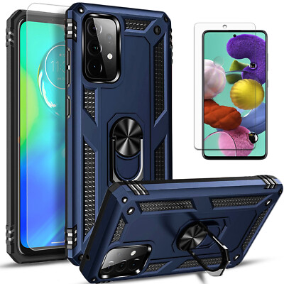 For Samsung Galaxy A53 5G Case Phone Cover Kickstand + Tempered Glass Protector