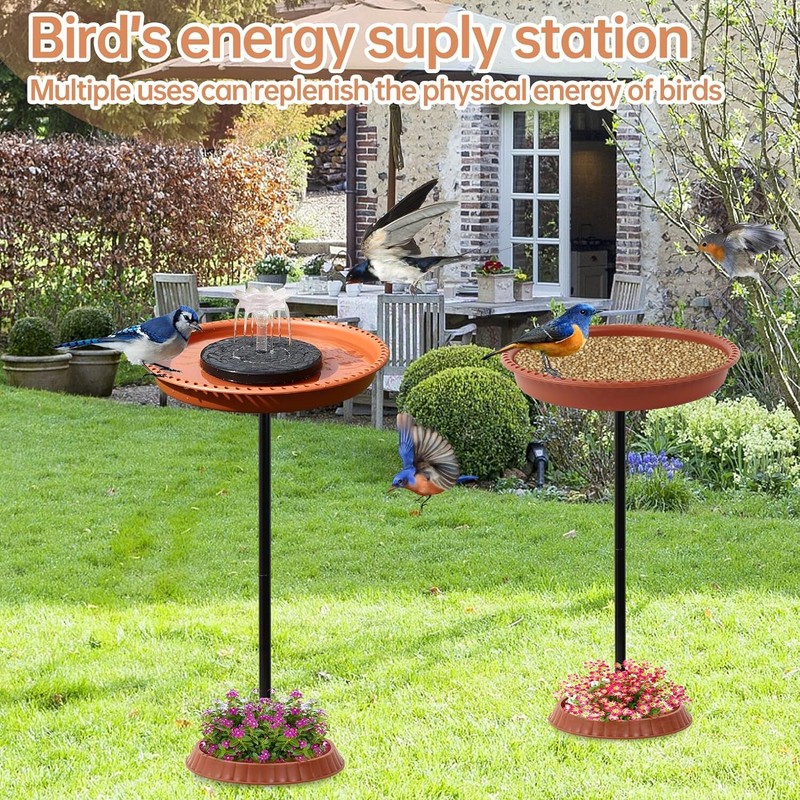 Solar Bird Baths Fountains for Hummingbirds,Stable Stylish Design
