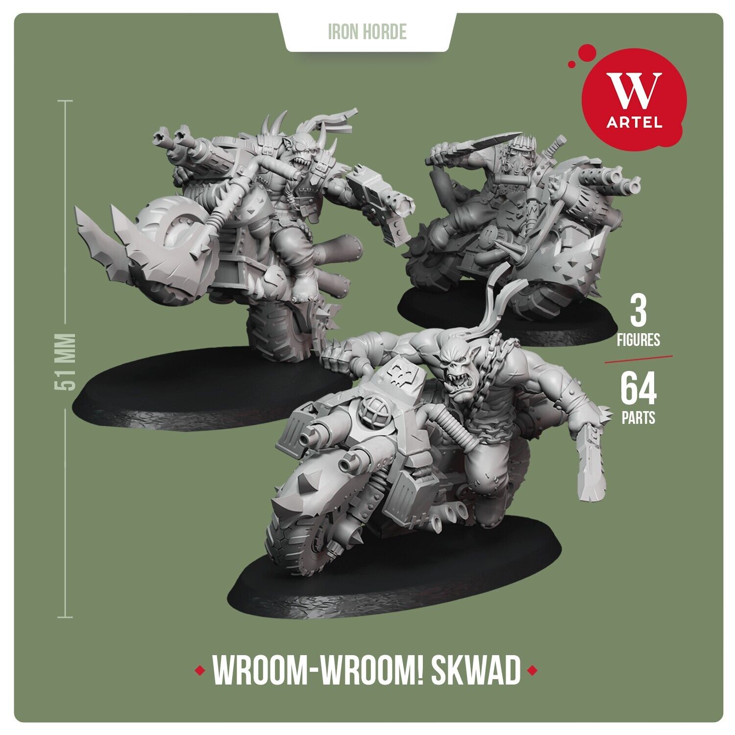 Orks Warbiker Mob Wroom!Wroom! Skwad 3x Artel W Nob Bikerz Orks Warbiker Mob Wroom!Wroom! Skwad 3x Artel W Nob Bikerz