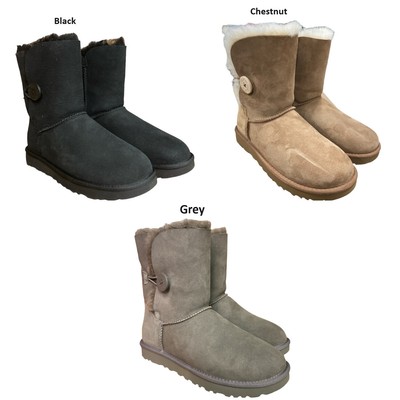 Теплые ботинки из овчины с высоким берцем Ugg Womens Bailey Button II, 1016226