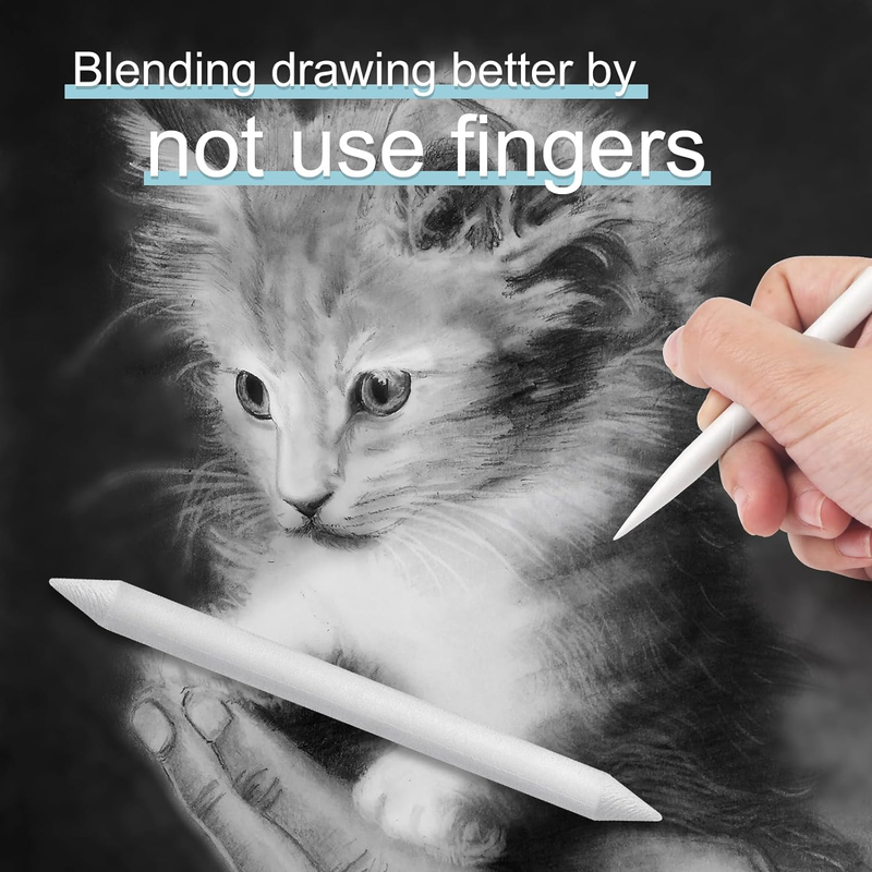 20 Pc Blending Stumps & Tortillions for Drawing, Art Blenders for Shading & Sket