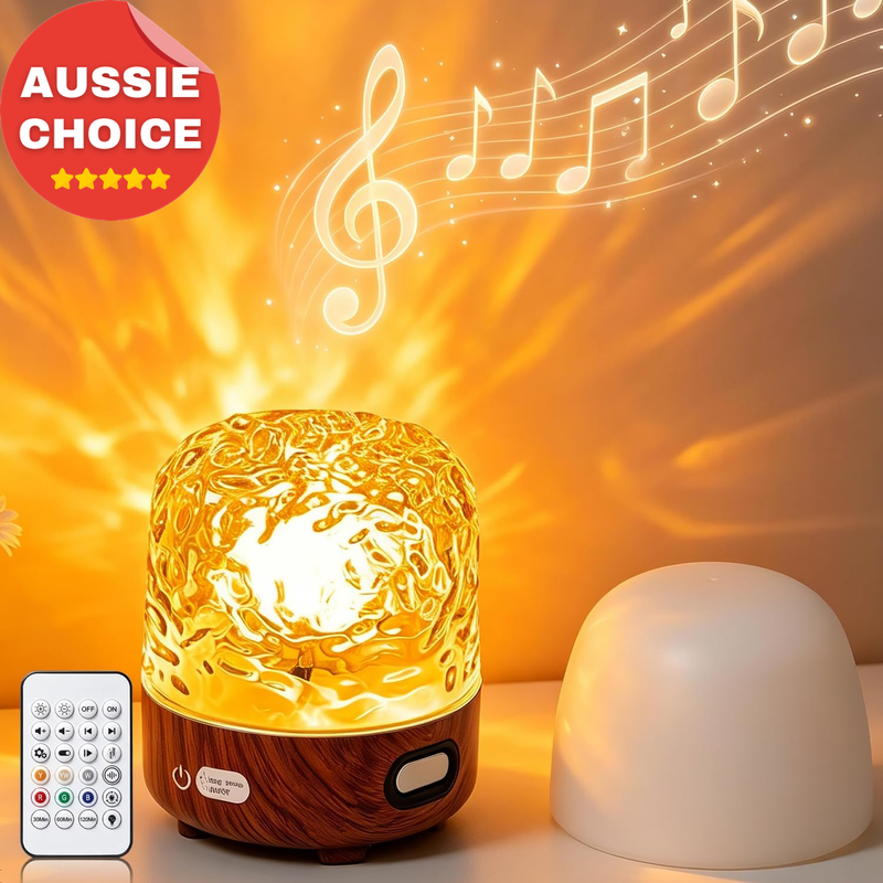 Waterproof Ocean Wave Projector Shower Lamp Bluetooth Speaker IP44 Music Light