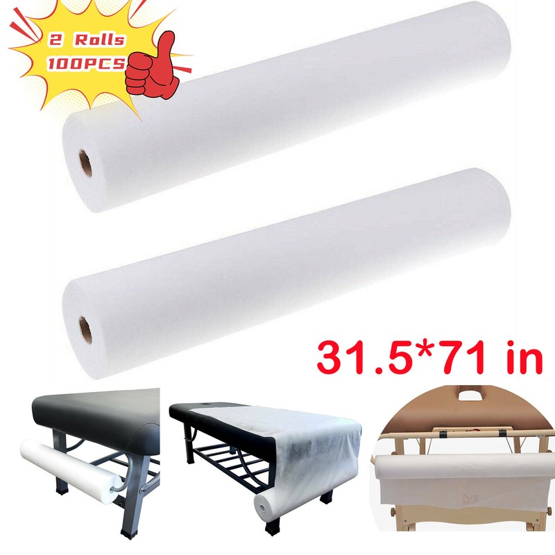 100pcs/2 roll Disposable Bed Sheets Massage Table Sheet Beau