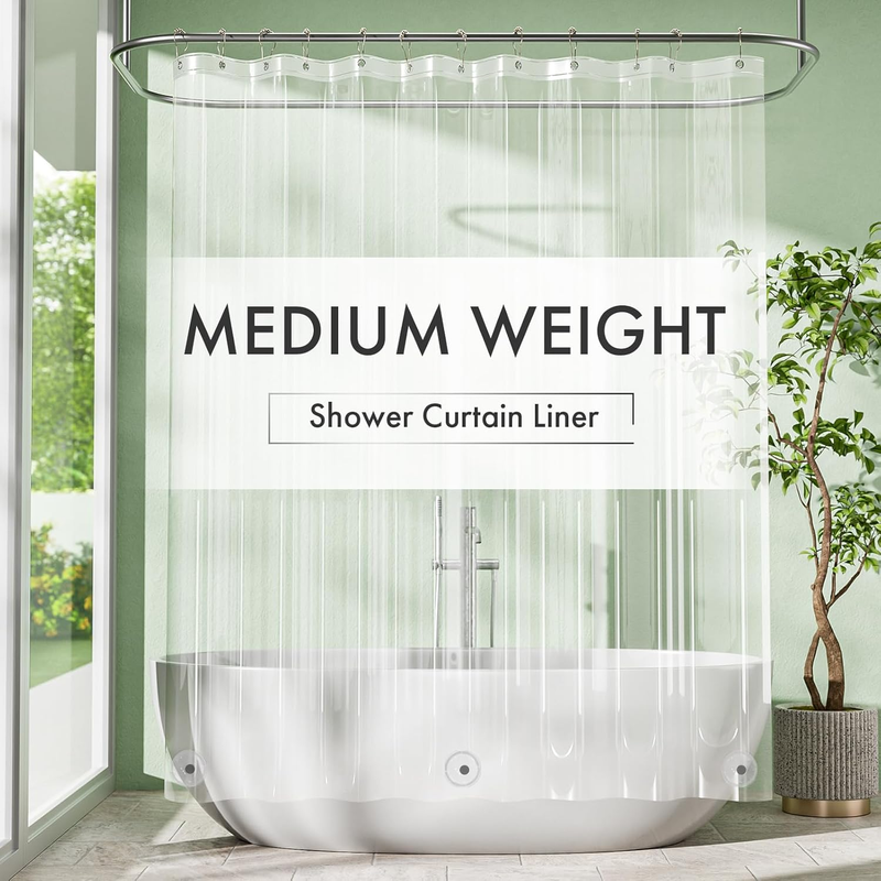 Extra Long Shower Curtain Liner 72 X 84 Clear Shower Liner Med...