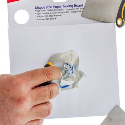 Multi-Layered Disposable Paper Body Filler Mixing Board 100 Sheets Contamination