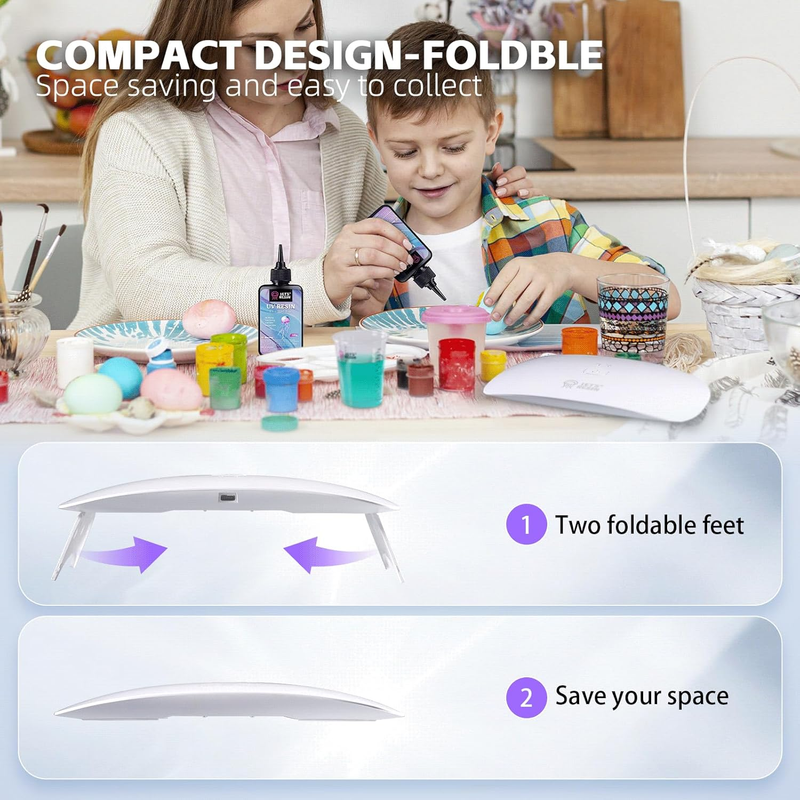 UV Light for Resin, Large Size Portable UV Resin Light, F143g Light Weight UV La