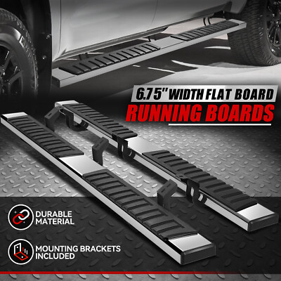 Для 07-21 Toyota Tundra CrewMax Cab 6.75 SS Подножки с боковыми ступеньками Nerf Bar