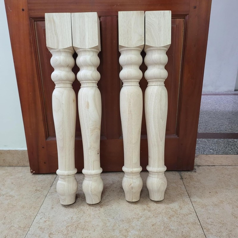 Unfinished Farmhouse Table Legs Dining Table 3.7" X 29" Set