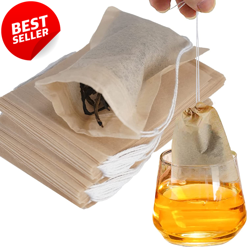 600 Pcs Tea Filter Bags Drawstring Loose Leaf Tea Bags Unbleached - US
