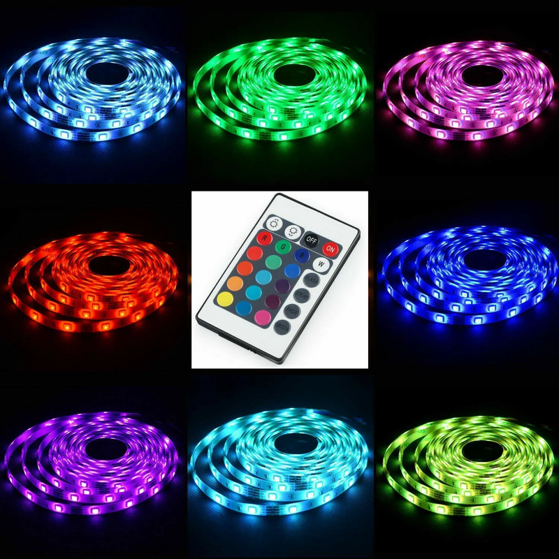 RGB Color Changing LED Strip 5050 SMD USB Powered TV Backlight IR Remote Kit