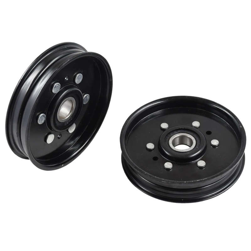 2PCS Flat Idler Pulley for John Deere Toro Husqvarna 38 48 54 Inch Deck Mower