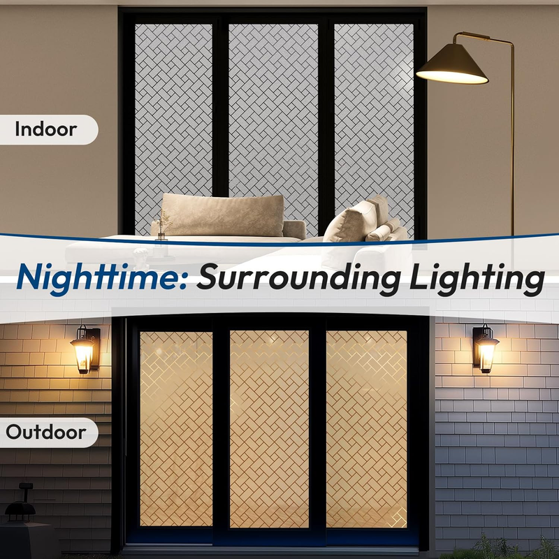 Window Films for Privacy Frosted Glass Film Static Cling Window Covering UV Bloc