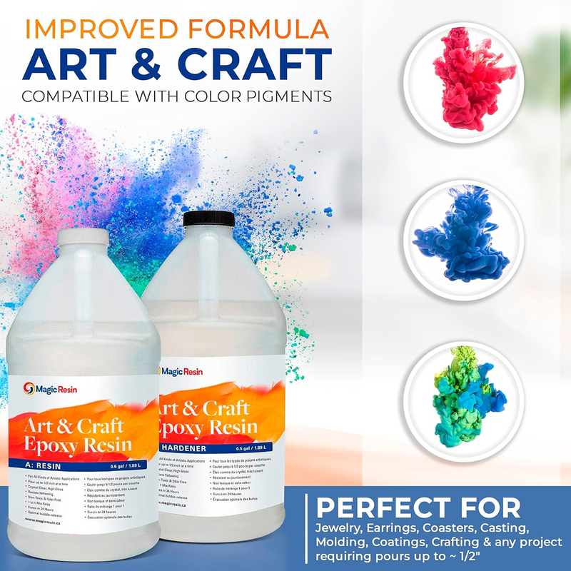 | Epoxy Resin Kit for Art & Craft | 1 Gallon (3.78 L) 128oz | UV Resistant & Odo