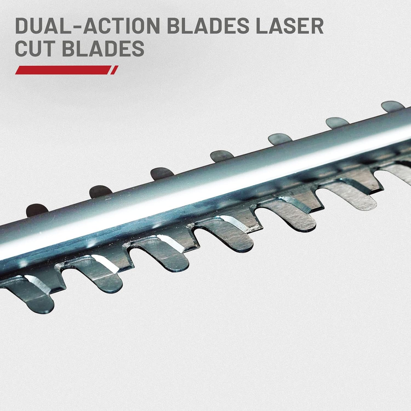Cordless Hedge Trimmer, 20" Dual-Action Blades, Electric, 20V, 2.0Ah Battery