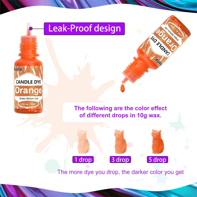 Candle Dye - 21 Colors Wax Melt Dye for Candle Making, Oil-Based Dye for Wax, Hi