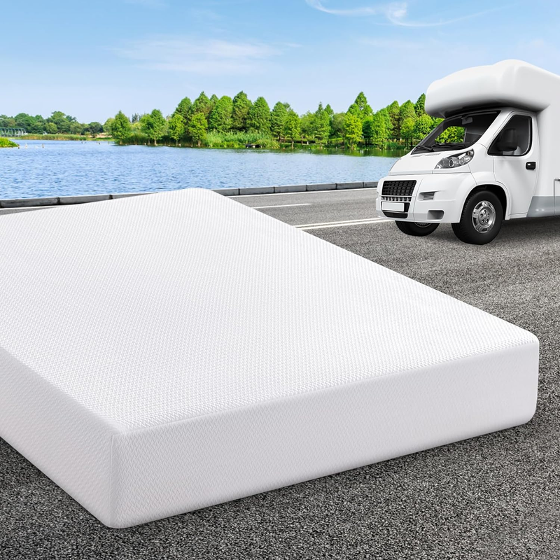 RV Mattress Short Queen 8 Inch Memory Foam Mattress, Cooling