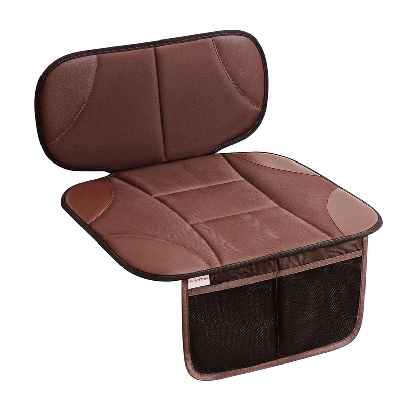 2-Pack Brown Car Seat Protectors for Kids  Thick Padded Non-Sl...