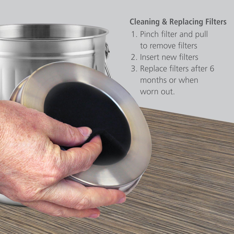 12 Pieces Activated Carbon Filters Compost Bin Replacement Filters