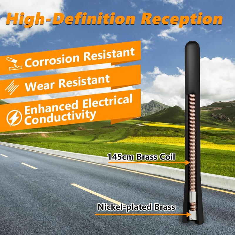 7" TPU Antenna Compatible with Chevrolet Silverado 1500 2006-2025, Car Wash Proo