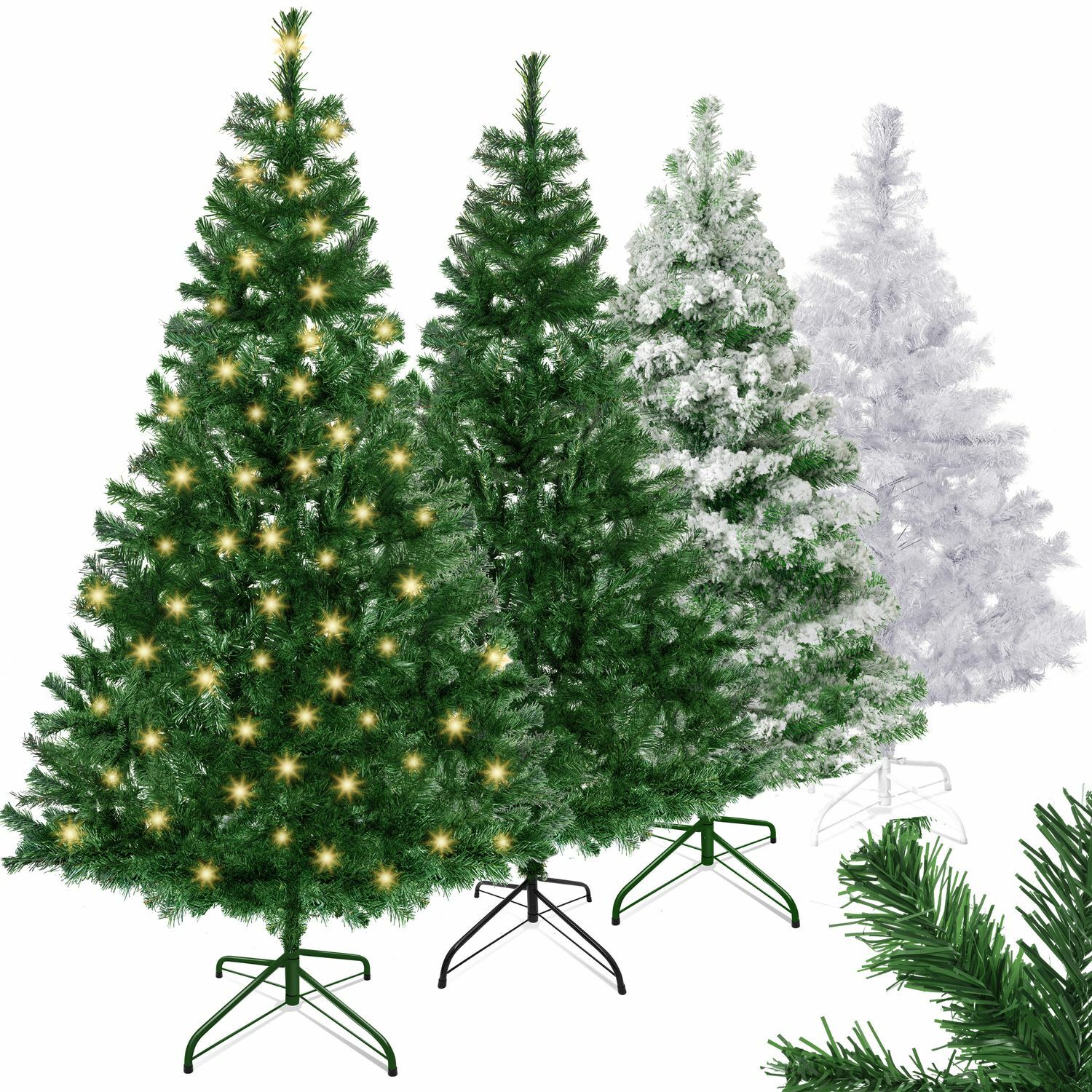 KESSER® Weihnachtsbaum künstlicher LED Christbaum Tannenbaum 120 150 180 210 240