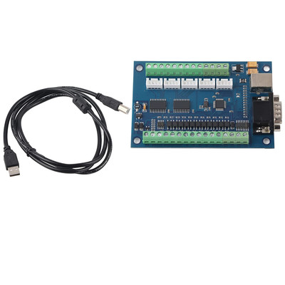 Fafeicy MACH3 USB Interface Board, Motion Controller Card,USB 12-24V 5 Axis 100K