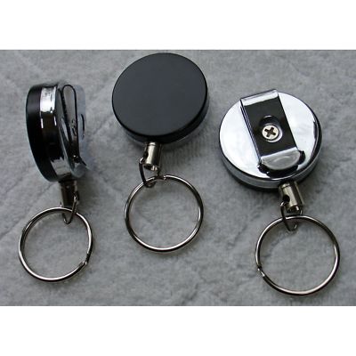 2'' Heavy Duty Retractable Pull Reel Key Chain Badge ID Holder Full Metal Chain