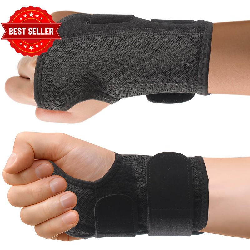 2 Pack Carpal Tunnel Wrist Brace Night Support Day & Night,Right and Left Hand, 