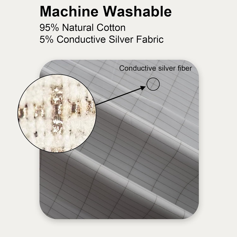 Grounding Sheets for Bed Queen Size, Grounding Flat Sheet with Silver Fiber & Co