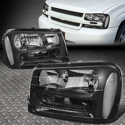 ДЛЯ 02-09 CHEVY TRAILBLAZER EXT ЧЕРНЫЙ КОРПУС ПРОЗРАЧНЫЕ УГЛОВЫЕ ФАРЫ ГОЛОВНЫЕ ФОНАРИ