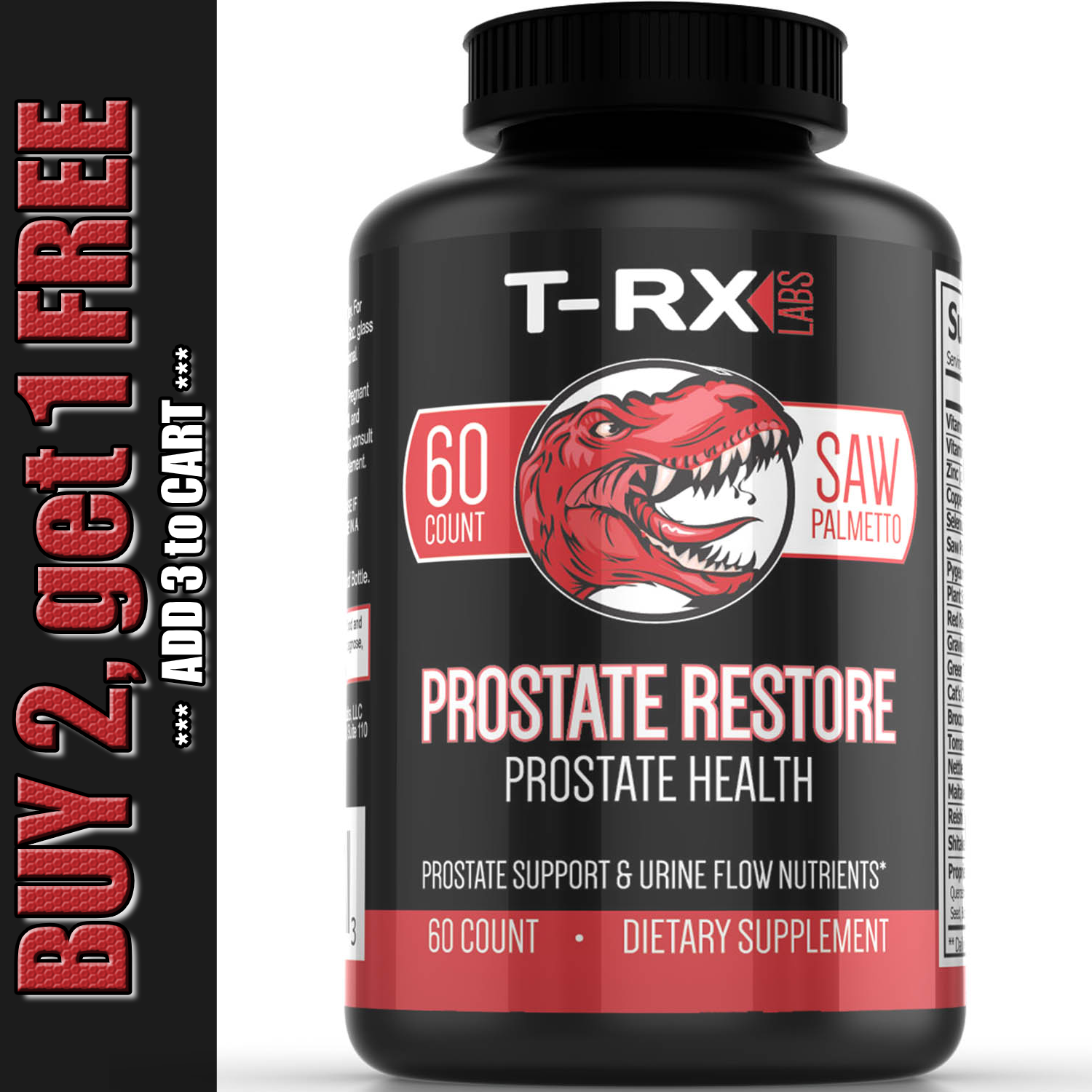 T-RX Ultra Pure Prostate Support Supplement w/ Saw Palmetto Prostate Health